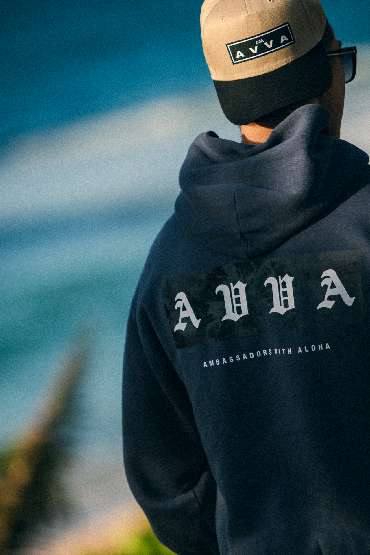 AVVA — navy Ambassadors With Aloha hoodie