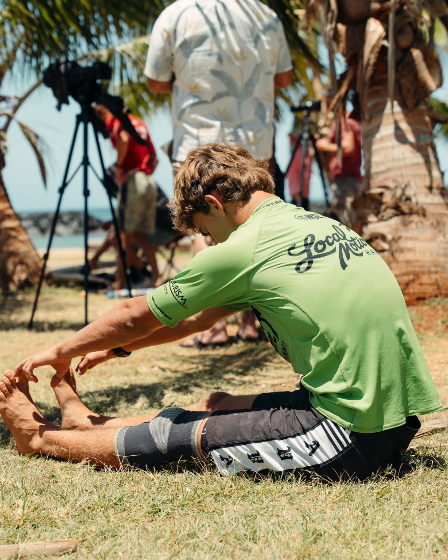 AVVA crew — stretching before the session
